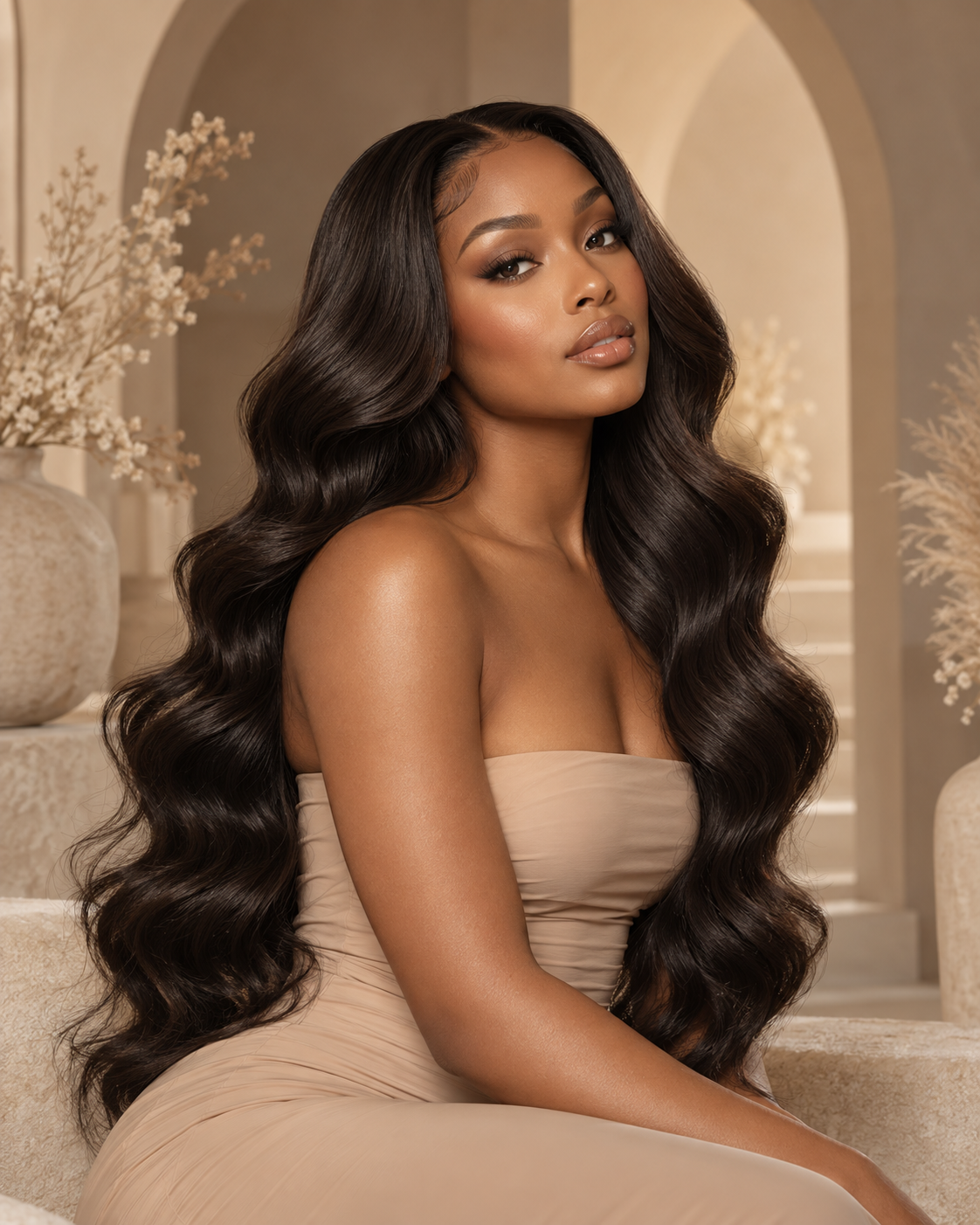 DESTINÉ luxury hair editorial portrait